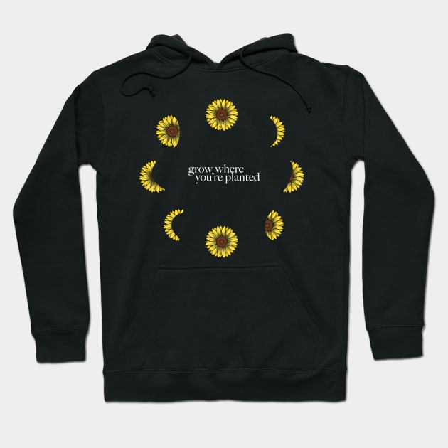 Sunflower Moon Phase Hoodie by whatabouthayley